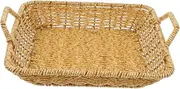 Woven Fruit Basket Storage Basket Woven Storage Organizer Tabletop Sundries Organizer Woven Bread Basket Woven Storage Holder Picnics Basket Desktop Storage Holder re-usable