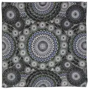 Earth Kaleidoscope Bandana Geometric Sacred Geometry Hippie Scarf 100% Cotton