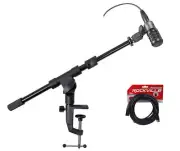 Audio Technica ATM230 Dynamic Instrument Microphone Drum Mic+Stand+Mount+Cable
