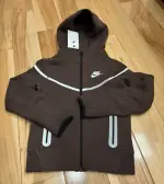 Nike Sportswear Tech Fleece Big Kids Reflective Hoodie Brown FZ5433 237 SMALL