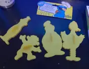 Sesame Street Cookie Cutters Big Bird Ernie Cookie Monster Bert Vintage 1977