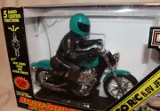 New Old Stock Vintage 1994 Tyco Harley Davidson Motorcycle RC 6.0V BLUE Taiyo