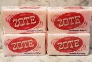 Lot Of 4* Pink Zote Soap* Laundry Detergent Bar Soap* 14.1oz Ea.*Free Shipping