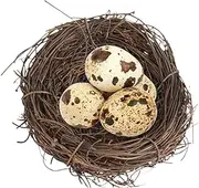 Birds Nest | Handmade Woven Hatch House - Bird Cage Accessories for Parakeet Flat Base Small Animal Bed House for Pigeons Parrot