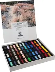 [Schmincke] Pastel, 60 colours, multi-purpose, 77 601 097, cardboard set with 60 half pastel pencils, handmade pastels, brilliant, velvety matt, highly lightfast colours