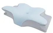 Cervical Pillow for Neck and Shoulder,Contour Memory Foam Pillow,Ergonomic Neck Support Pillow for Side Back Stomach Sleepers with Pillowcase,Light BLue