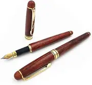 COHEALI Rosewood Pen Case with Signature Ink Pen Set Office Stationery for School Supplies Slim Lightweight Writing Tool Ideal Present for Anniversary Christmas Birthday Valentine's Day