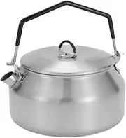 Outdoor Cookware Outdoor Stainless Steel Picnic Teapot Camping Portable Large Capacity Kettle Hiking Mess(Silver)