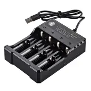 USB Intelligent Universal Rechargeable Battery Charger 18650 Flashlight Charger 4 Slots Fast Charge for 3.7V Li-ion TR I