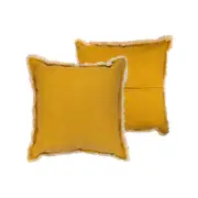 Canvas Club - Solid - 45x45cm Yellow Cushion with Insert