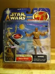 Star Wars Attack Of The Clones Mace Windu With Blast Apart Battle Droid