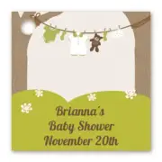 Clothesline - Personalized Baby Shower Cardstock Favor Tag -Set of 20