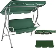 Swing Canopy Replacement Cover & Swing Seat Cover,3 Seater Outdoor Swing Seat Cover Replacement Top Cover for Garden Patio,Patio Swing Cover Set Waterproof,Bei