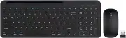 99-Key Wireless Keyboard & Mouse Combo Retro Round Keycaps for Mac/PC Black Grey