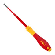 Wiha 4.0 x 100mm Slotted Slimfix VDE Insulated Screwdriver