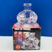 Coca Cola figurine coke polar bears box nib cubs glass sculpture statue crystal