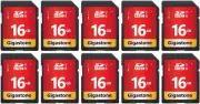 Gigastone 16GB 10-Pack SD Card UHS-I U1 Class 10 SDHC Memory Card High-Speed ...