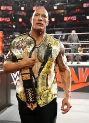 The Rock Brahma Bull World Heavyweight Wrestling Championship Stack Title Belt