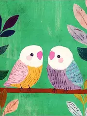 [Namly Design] Poster - Colorful Owls