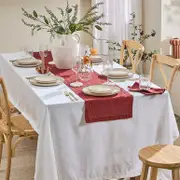 Pelham Burgundy Cotton Table Runner [HABLPELHC21TRDISC]