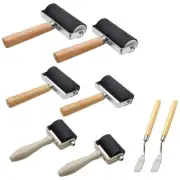 8 Pack Rubber Roller - Brayer Rollers with 3 Size for Crafting Brayer3292
