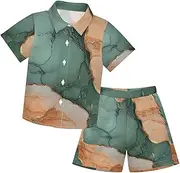 [Caihoyu] Big Boy Outfits Shirt Short Sets Toddler Baby Boy Outfit Summer Outfit