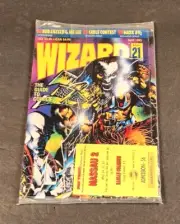 VINTAGE 1992 WIZARD MAGAZINE #21 SEALED WITH JIM LEE'S STORMWATCH COLLECTOR CARD