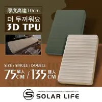 在飛比找Yahoo!奇摩拍賣優惠-Solar Life 索樂生活 3D雙人TPU自動充氣睡墊床