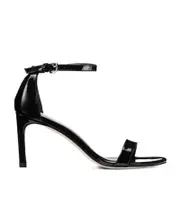 One-word buckle high-heeled sandals 35,40.5,41,36.5 Black