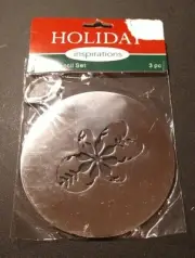Holiday Inspirations Metal Stencil Set Gingerbread Man Christmas Tree Snowflake