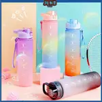 1L WATER BOTTLE GRADIENT COLOR WATER BOTTLE WITH TIME LARGE