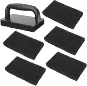 BESPORTBLE Barbecue Grill Grate Cleaner Kit 1 Set Grill Brush and Scraper Kitchen Cleaning Brush for BBQ Rack Scrubbers
