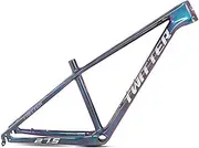 Carbon Frame 27.5er 29 Inch Mountain Bike Frame 15''/17''/19'' Hardtail MTB Discoloration Frame Disc Brake Quick Release Axle 135mm Ultralight,for XC Cyclocross Bicycle