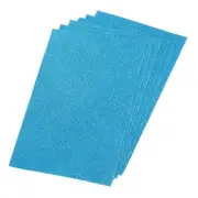 Glitter EVA Foam Sheets Soft Paper Self-Adhesive 11.8x7.8 Inch Light Blue 6Pcs
