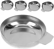 5pcs Reusable Stainless Steel Weighing Pans for Accurate Measurements Compact Jewelry Scale Trays with Curved Spout Design for Precise Pouring of Items and Powders