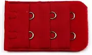 [Generic] 3 x Bra Extender Coloured Clip Hook Extenders Assorted Hooks and Colours One Size #4 Red: 2 Hooks Accessory