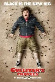 Gulliver's Travels 2010 mini 13x20 BLACK IS THE NEW BIG movie poster Jack Black