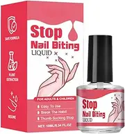 Anti Nail Biting Polish For Kids Adults, 10ML Nail Biting Treatments, Anti Bite Nail Polish, Thumb Sucking Stop, Bitter Taste, Safe Effective, Non-Glossy Invisible Coating for Nail Care
