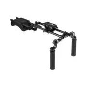CAMVATE Pro Shoulder Mount Rig w/Manfrotto QR Plate & Rosette Rubber Handgrips