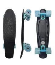 ARCADE Mini Black Cruiser Skateboard Complete 22.5 Inch Micro Board Retro Style
