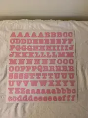 Creative Memories Alphabet Letters Large ABC/123 Scrapbooking NEW Light Pink Bol