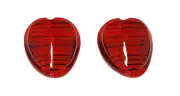 Tail Light Lens Red Heart Shape LT/RT Fits Volkswagen Type1 Bug 10/1952-Mid 1954 (for: Volkswagen)