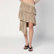 [Alaïa] Asymmetrical spiral beige skirt 38 FR Beige