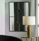 Elegant BLACK Satin Finish Wood Wall Glass Mirror with Bevelled Edge Home Decor
