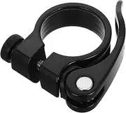 Happyyami Bike Seatpost Clamp Locking System Aluminum Saddle Clamp Quick Release Design Versatile for Bicycles