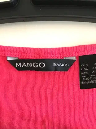 西班牙品牌Mango 正品 桃紅色棉質挖背背心 MNG