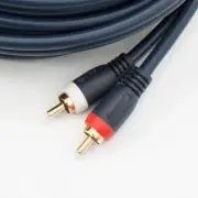 Steren 254-220BL 12-Feet 2RCA-2RCA RCA Audio White Red Plugs Home Theatre Cable