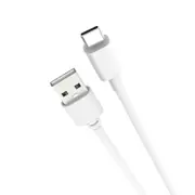 Laser 1M USB-C to USB-A 3.1 Cable in White, Fast Charge Capable, Slim Design