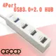 【A-GOOD】 USB3.0+2.0 4孔集線器 HUB