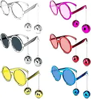 6pcs Trendy Ball Pendant Sunglasses,Retro Disco Ball Party Funny Glasses,70s Disco Glasses Women and Girls Party Gifts,Disco Sunglasses Accessories for Women and Men